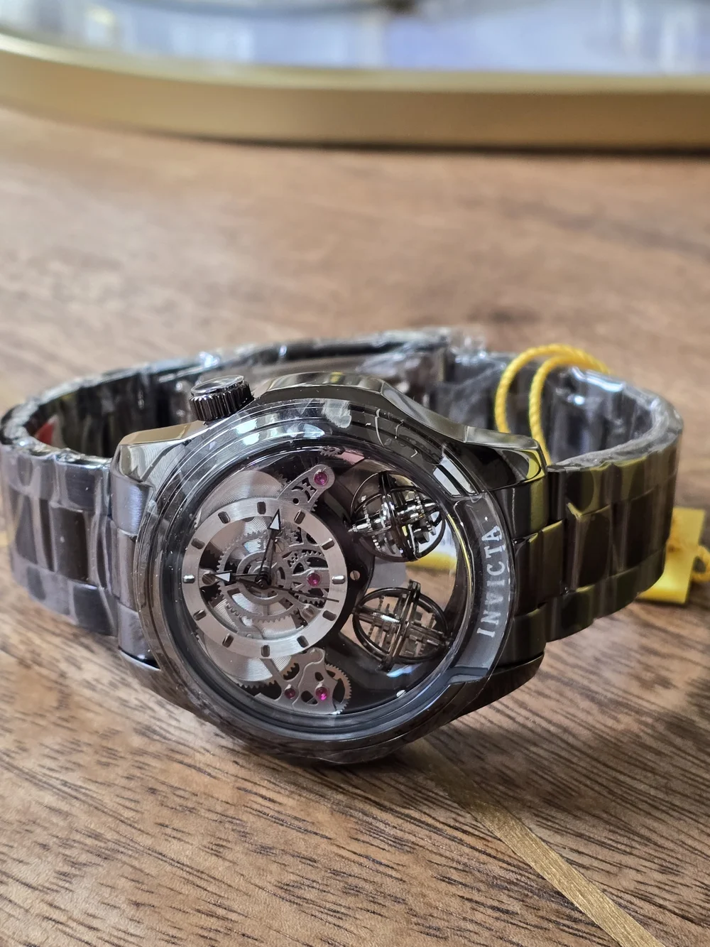 Invicta Black Skeleton Dial Mechanical Watch